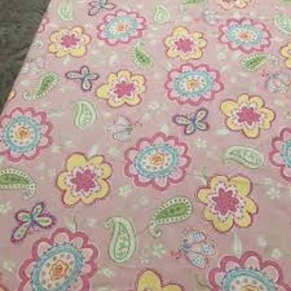 POTTERY BARN Kids Samantha DUVET Cover Pink Butterfly Paisley TWIN - Picture 1 of 8